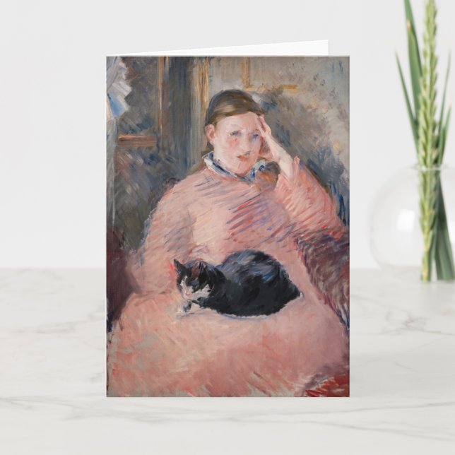 Carte Edouard Manet - Femme au chat (Devant)