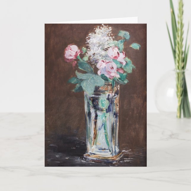 Carte Edouard Manet - Fleurs dans un Vase de Cristal (Devant)