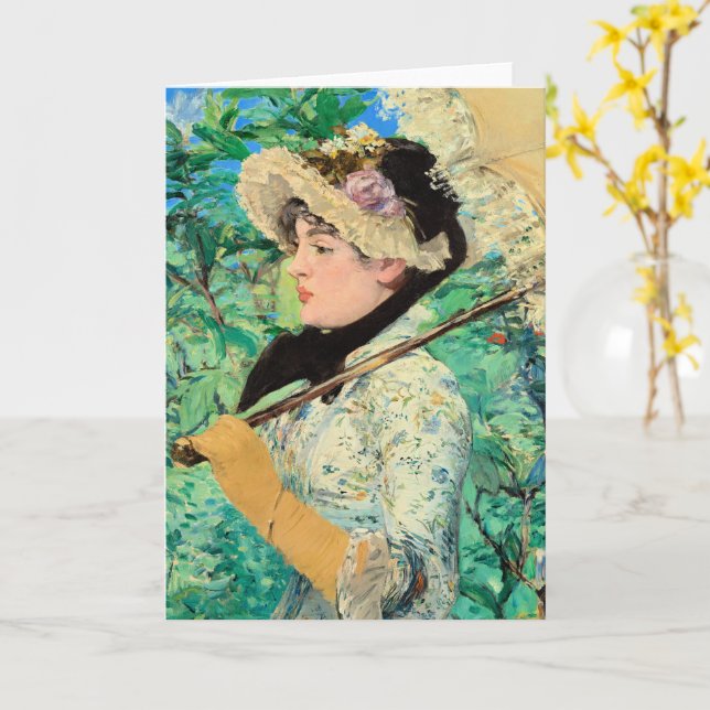 Carte Edouard Manet - Jeanne Spring (Fleur jaune)