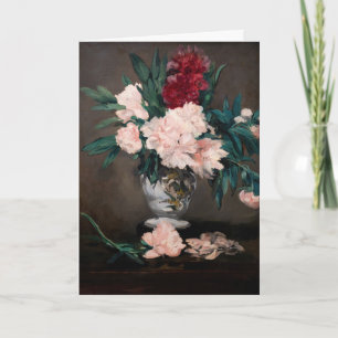 Carte Edouard Manet - Vase de pivoines sur petit piedouc