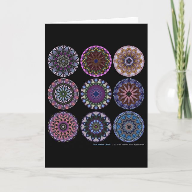 Carte Édredon #1 de fenêtre rose (Devant)