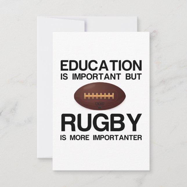 Carte Éducation et rugby (Devant)