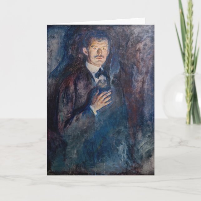 Carte Edvard Munch - Autoportrait avec cigarette (Devant)