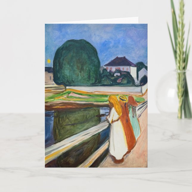 Carte Edvard Munch - La nuit blanche des filles sur le p (Devant)
