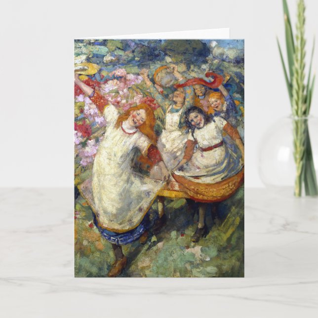 Carte Edward Atkinson Hornel - La danse du printemps (Devant)