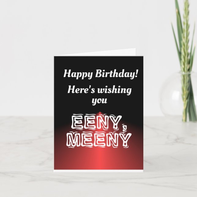 Carte Eeny, mon joyeux voeu d'anniversaire (Devant)