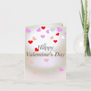 Carte Effet Perle Blanche avec coeurs 