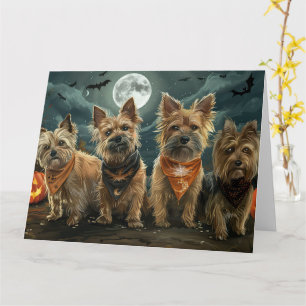Carte Éffrayant australien Terrier Halloween
