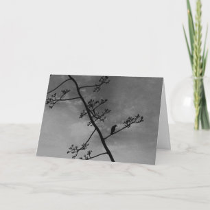 Carte Éffrayant Bird sur limbe de membre "Happy Hallowee