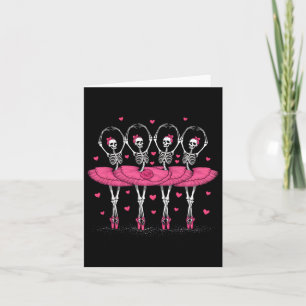 Carte Éffrayant Byllerina Skeleton Danser Drôle Hallowee