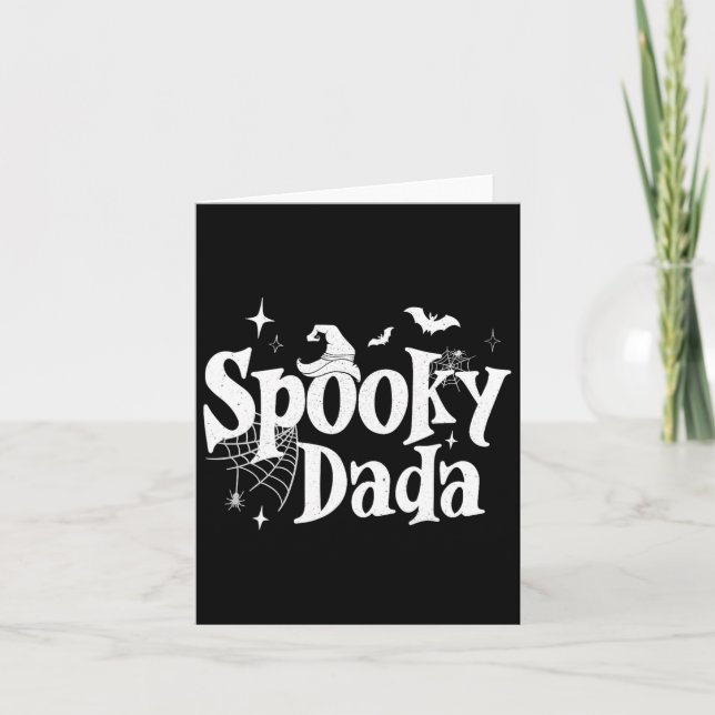 Carte Éffrayant Dada Witch Drôle Halloween Costume Papa  (Devant)