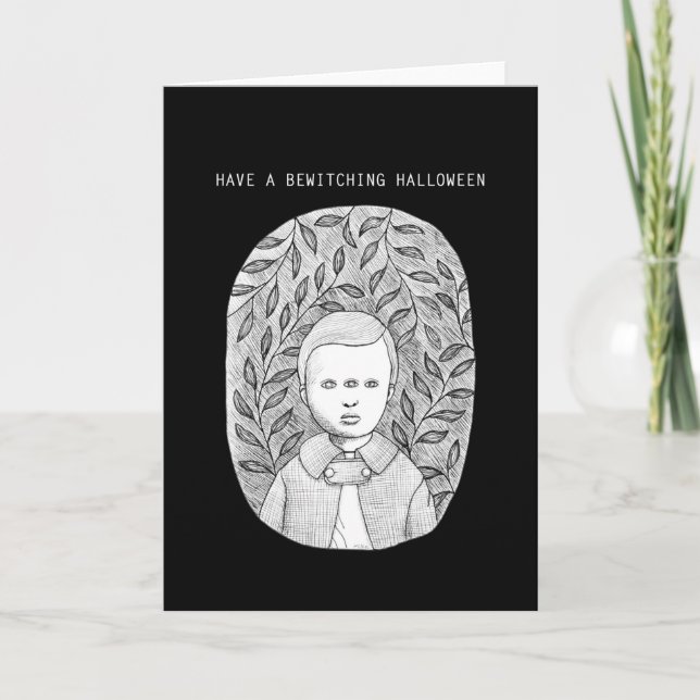 Carte Effrayant Halloween Garçon Horreur déplaisante Sal (Devant)