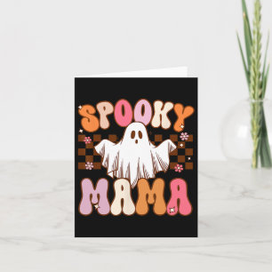 Carte Éffrayant Mama Halloween Maman Ghost Costume Retro