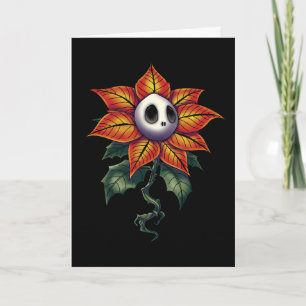 Carte Éffrayant Noël Poinsettia