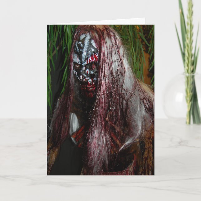 Carte effrayante de Halloween de type (Devant)