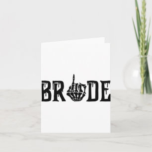 Carte Éffrayante mariée Groom gothique Halloween Mariage