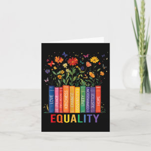 Carte Égalité Aimer Paix Et Douceur Livre Fleurs Lgbt