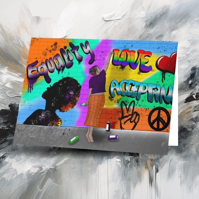 Carte Egalité, amour et acceptation Main-d'oeuvre (Créateur téléchargé)