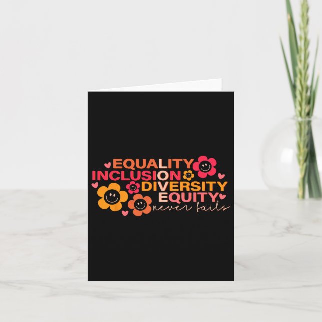 Carte Égalité Inclusion Diversité Équité Puzzle Autisme (Devant)