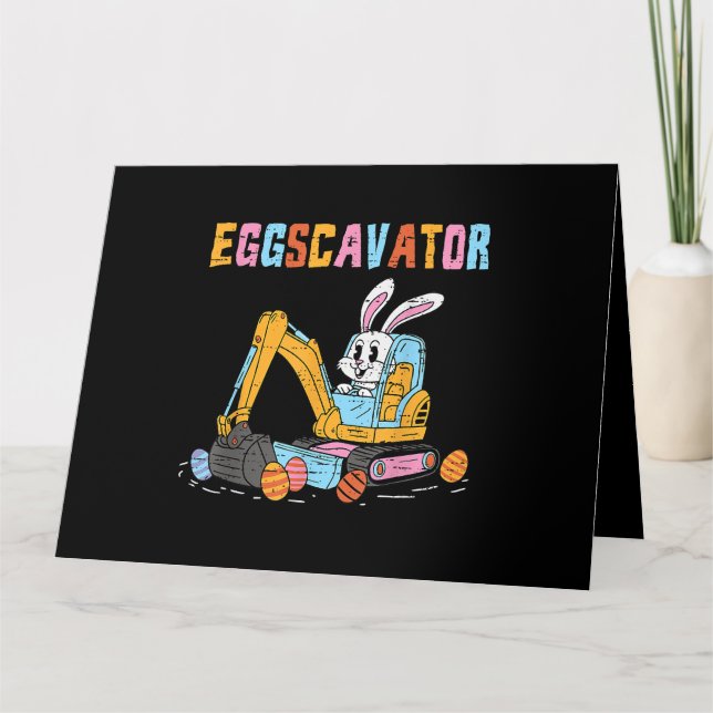 Carte Eggscavator Chasse aux Oeufs de Pâques Camions de  (Devant)