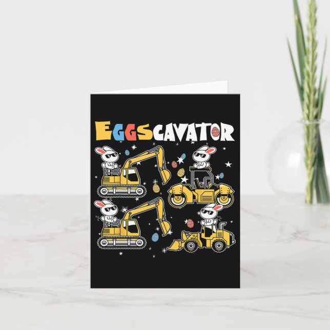 Carte Eggscavator Chasse aux Oeufs de Pâques Camions de  (Devant)