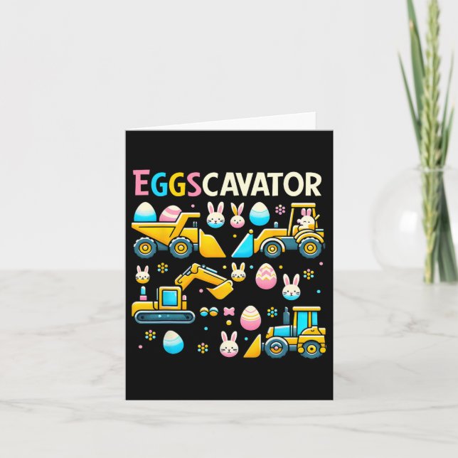 Carte Eggscavator Chasse aux Oeufs de Pâques Camions de  (Devant)