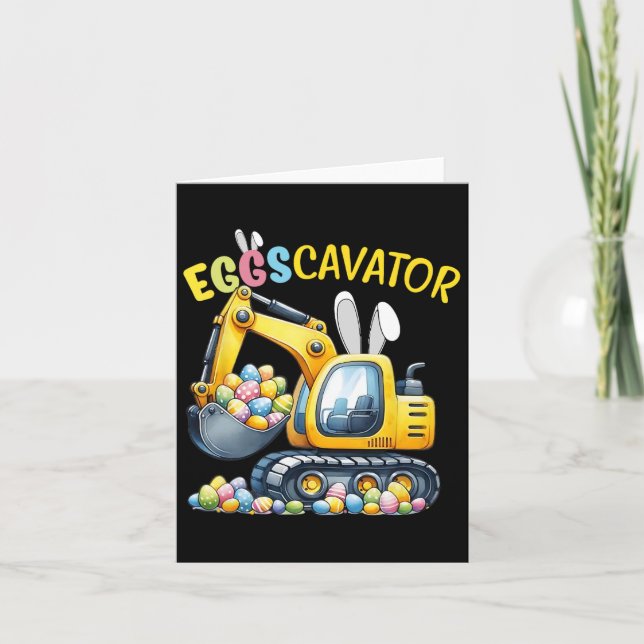 Carte Eggscavator Chasse aux Oeufs de Pâques Camions de  (Devant)