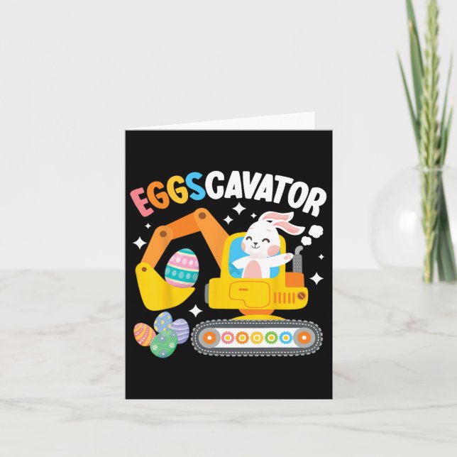Carte Eggscavator Chasse aux oeufs de Pâques Constructio (Devant)