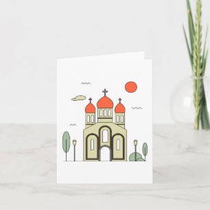 Carte Église orthodoxe russe minimaliste 