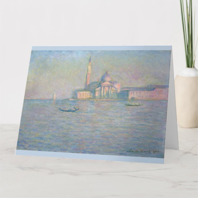 Carte Église San Giorgio Maggiore Venise par Monet (Devant)