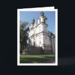 Carte Église St. Stanislaus à Skałka, Cracovie, Pologne<br><div class="desc">Carte de vœux Église St. Stanislaus à Skałka,  Cracovie,  Pologne. Vous pouvez facilement personnaliser ce produit gratuitement si vous souhaitez ajouter un texte ou changer la couleur de l'arrière-plan.</div>