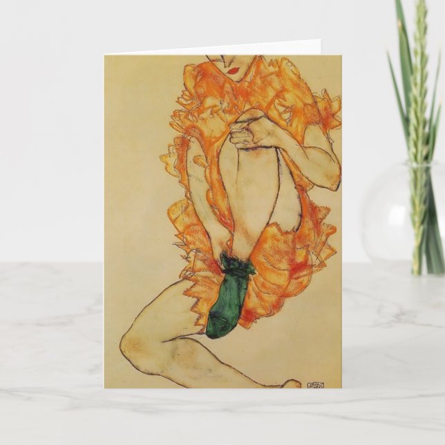 Carte Egon Schiele- le bas vert (Devant)
