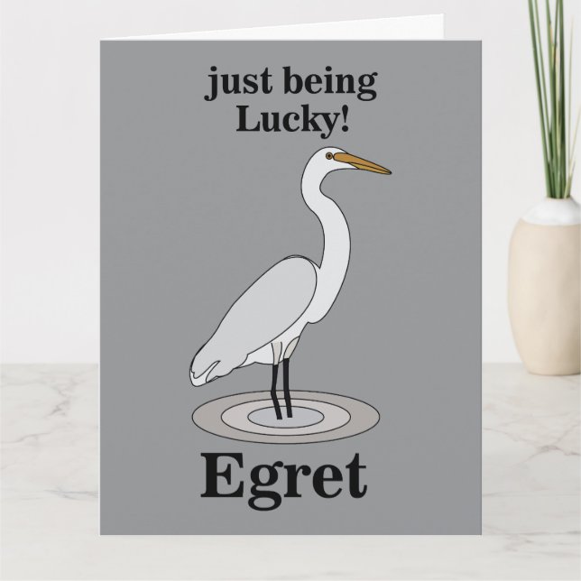 Carte Egret Lucky Bird (Devant)