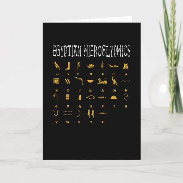 Carte Egyptian Hieroglyphics Egypt Pyramid (Devant)