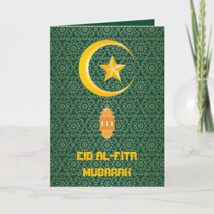 Carte Eid al Fitr Moubarak Ramadan Kareem Moon Star