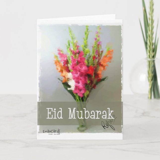 Carte Eid Moubarak - Bouquet (Devant)