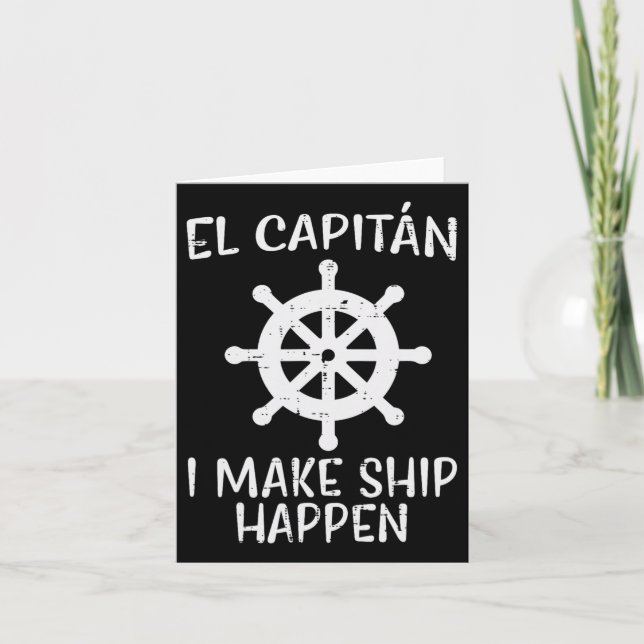Carte El Capitan Faire Bateau Happen Funny Bateau Casque (Devant)