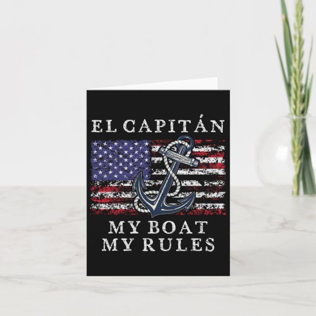 Carte El Capitan Mon Bateau Mes Règles Pontoon Captain 4 (Devant)