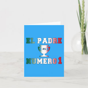 Carte El Padre Número 1 #1 Papa en Fête des pères espagn
