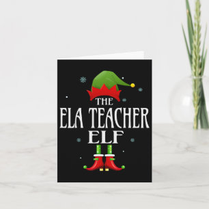 Carte Ela Enseignant Elf Xmas Matching Family Group Chri