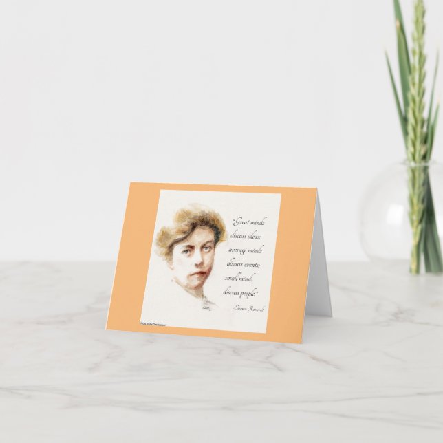 Carte Eleanor & "Grands Esprits" Citation pour toutes le (Devant)