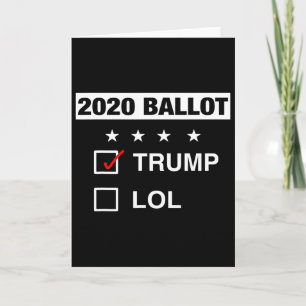 Carte Électeur de campagne drôle Pro Trump républicain