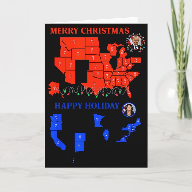 Carte électorale 2024 Joyeux Noël Trump Écrasante  (Devant)