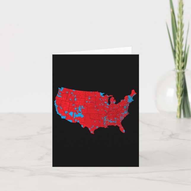 Carte électorale 2024 Red Trump Vance Defeat Blue  (Devant)