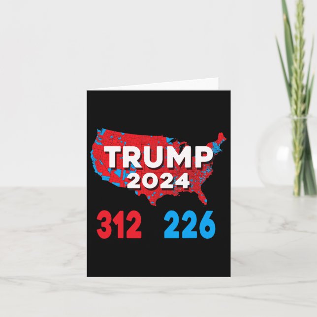 Carte électorale 2024 Trump 312 Élections rouges 2 (Devant)
