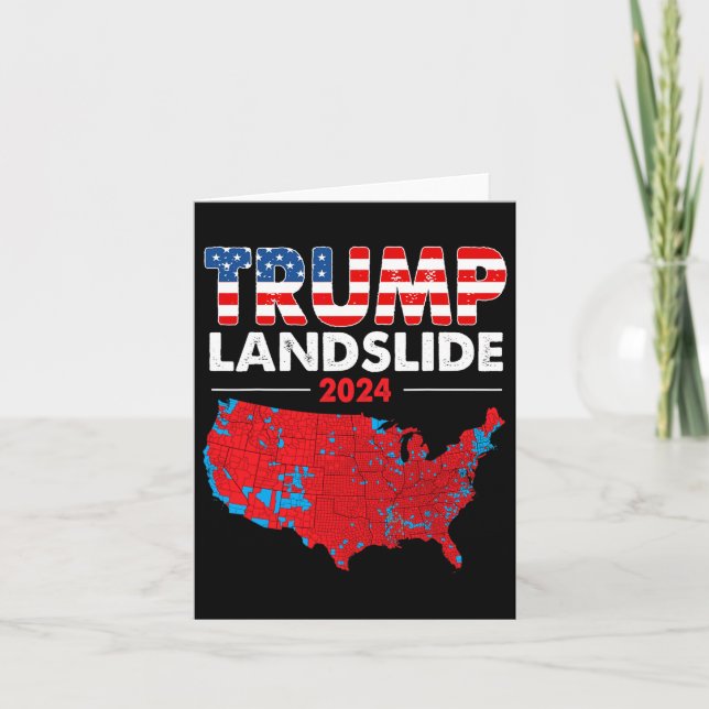 Carte électorale 2024 Trump Écrasante Victoire Rou (Devant)