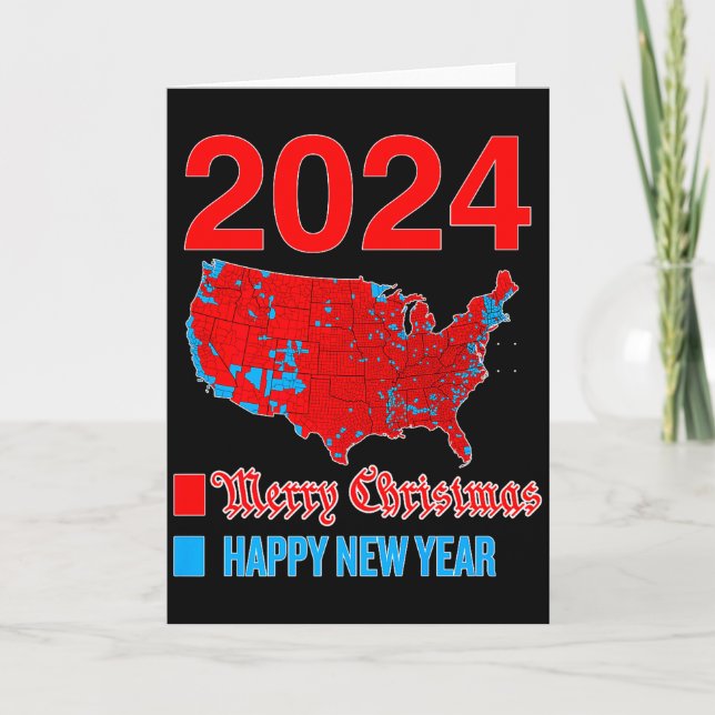 Carte électorale précise de 2024 Joyeux Noël Bonne (Devant)