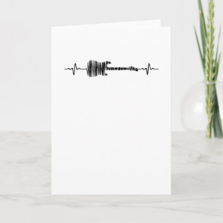 Carte Electric Guitar Heart Beat Art Music