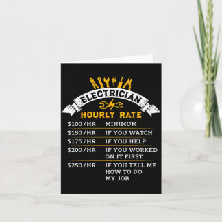Carte Electrician Hourly Rate For Handyman Humor Labor R