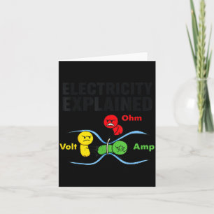 Carte Électricité expliquée drôle Geeky humour physique